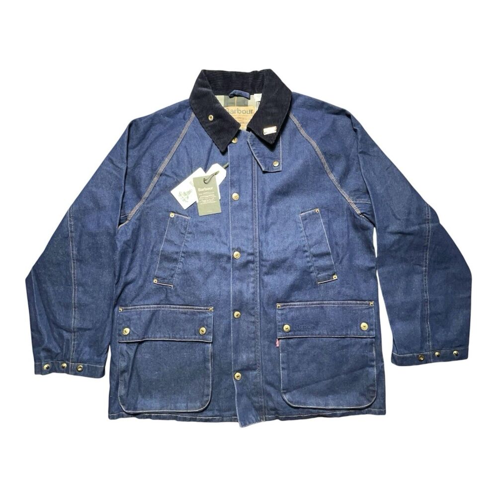 Levi’s x Barbour Oversized Bedale Denim Jacket Blue Men’s Size L